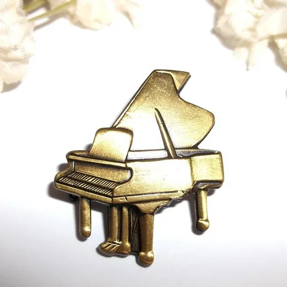 Keyboard Music Themed Brooches Vintage Jewelry Vintage Brooch